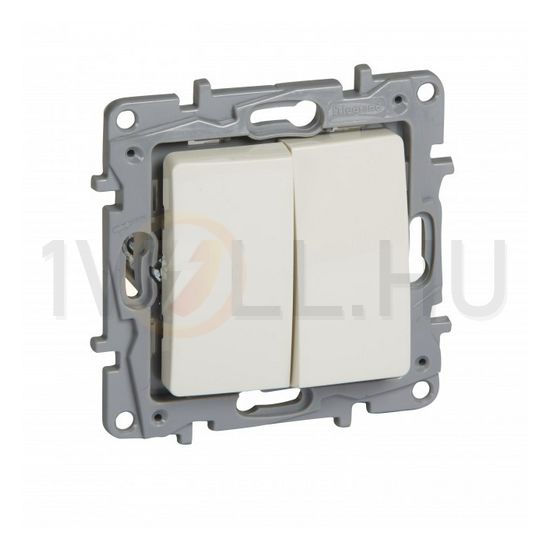 Niloé nyomó/váltókapcsoló N101/106 betét bézs süllyesztett dmax. IP20 2- billentyű/gomb LEGRAND - 764609