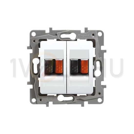 Niloé hangszóró csatlakozó betét közp. fedéllel sztereó műanyag fehér címketartó nélkül LEGRAND - 764581