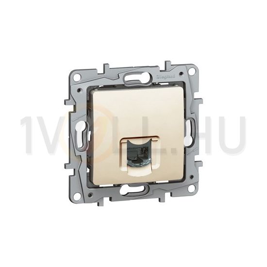 Niloé telefon csatlakozó betét közp. fedéllel RJ11 műanyag bézs LEGRAND - 764669