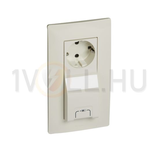 Niloé USB töltőaljzat A 2P+F 16A/230V dugaljjal 1 x 2400mA/ 5V bézs LEGRAND - 764630