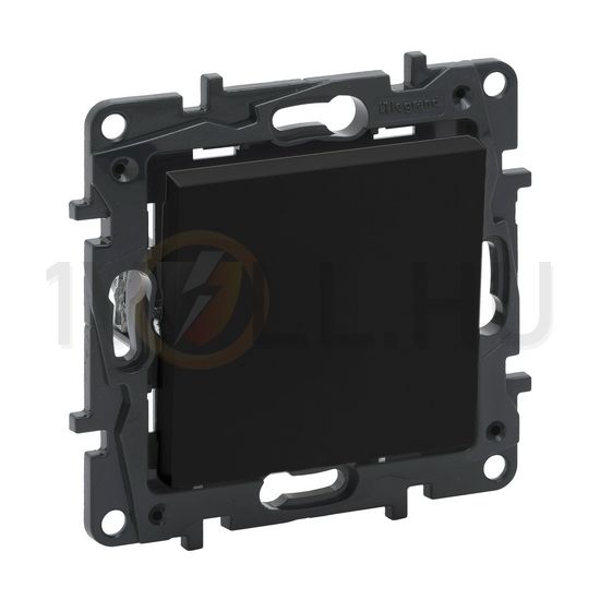 NiloéStep 106 váltókapcsoló betét közp. fedéllel fekete süllyesztett rugós IP20 LEGRAND - 863506