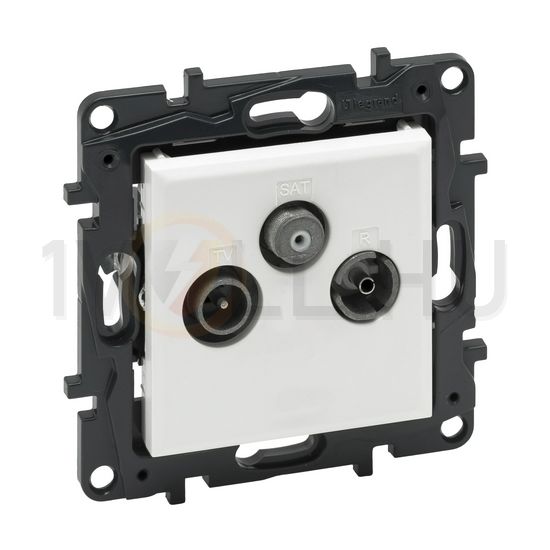 NiloéStep antenna aljzat TV-R-SAT csillagpontos 3x végzáró süllyesztett fehér 1.5dB/860MHz LEGRAND - 863180