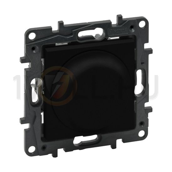 NiloéStep fényerőszabályzó 2vez. betét közp. fedéllel forgatógomb fekete 300W LEGRAND - 863552