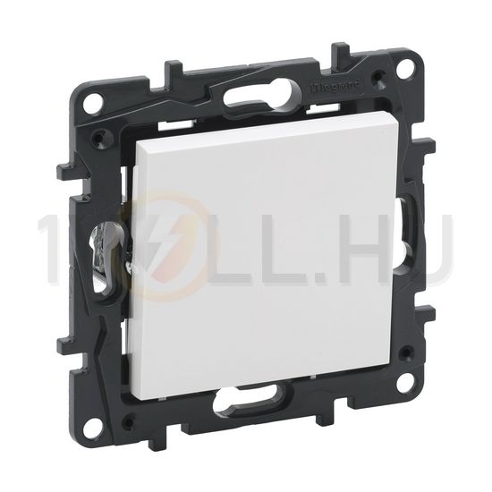 NiloéStep N101 nyomó betét közp. fedéllel 1- billentyűs 1z fehér IP20 Legrand 863109 LEGRAND