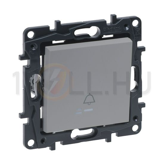 NiloéStep N101 nyomó jelzőfénnyel betét közp. fedéllel 1- billentyűs 1z alumínium csengő LEGRAND - 863310