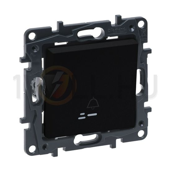 NiloéStep N101 nyomó jelzőfénnyel betét közp. fedéllel 1- billentyűs 1z fekete csengő LEGRAND - 863510