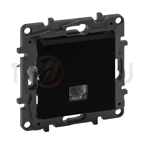 NiloéStep telefon csatlakozó betét közp. fedéllel RJ11 fekete LEGRAND - 863555