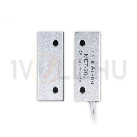 Nyitásérzékelő (reed-relé) 2vez. fémre oldal-kivezetés 38mm k.táv falonkívüli TANE ALARM - MET-200