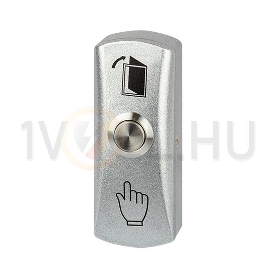 Csengőnyomó betét komplett házban 1- nyomógomb 1z alumínium kulcs/ajtó falonkívüli fém OVERGATE - ZOA-014