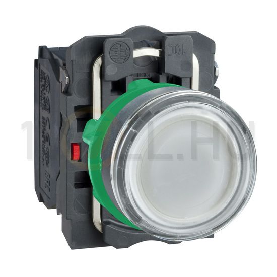 Nyomógomb komplett műa. d22 világító fehér lapos visszaugró 1z 1ny csavaros Harmony XB5 Schneider - XB5AW31B5