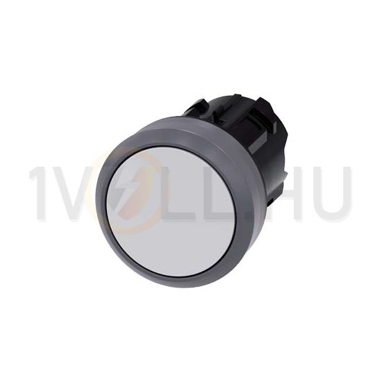 Nyomógombfej műanyag d22 lapos fehér visszaugró kerek SIRIUS ACT SIEMENS - 3SU1030-0AB60-0AA0