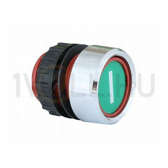 Nyomógombfej műanyag d22 I lapos zöld kerek D-12 VA Elektronika