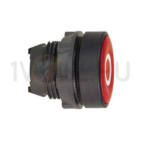 Nyomógombfej műanyag d22 O lapos piros/fehér kerek visszaugró Harmony XB5 Schneider - ZB5AA432