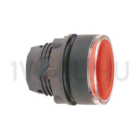 Nyomógombfej műanyag d22 világító lapos piros kerek visszaugró Harmony XB5 Schneider - ZB5AW343