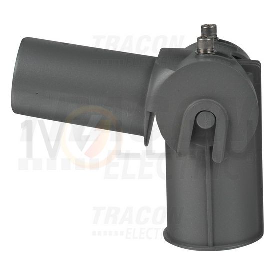 Oszlop adapter állítható LSJA80W-180Wlánpatesthez(0/90°) -10°..+20° 60/60mm szürke műanyag TRACON - LSJAA906060