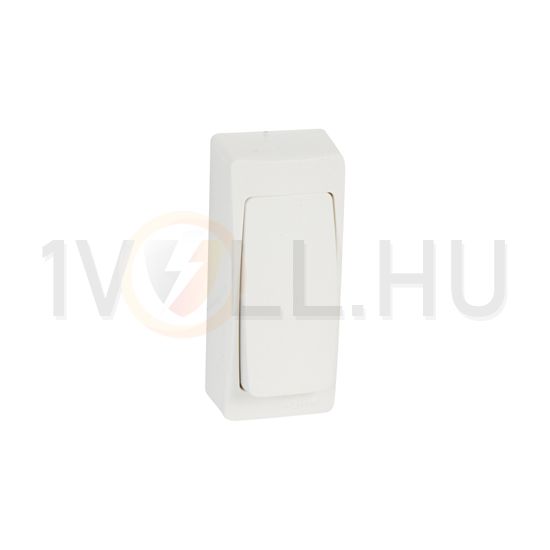 Oteo N101 nyomó keskeny betét komplett házban 1- billentyűs 1z fehér IP31 műanyag LEGRAND - 086085