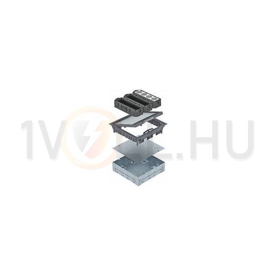 Padlódoboz komplett betonozható +4dugalj poliamid (PA) szürke UDHOME GES9 7011 OBO-BETTERMANN - 7427420