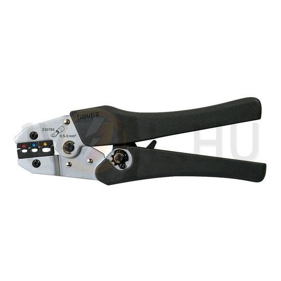 Présfogó szigetelt saruhoz kábelsaru/-összekötő-hoz 0,5-6mm2 ovális-présforma mechanikus Haupa - 210761