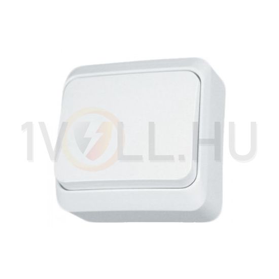 Prima 101 1P kapcsoló betét komplett házban fehér falonkívüli IP20 1- billentyű/gomb Schneider - WDE001010