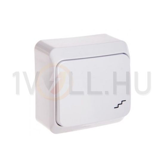 Prima 106 váltókapcsoló betét komplett házban fehér falonkívüli IP20 1- billentyű/gomb Schneider - WDE001060