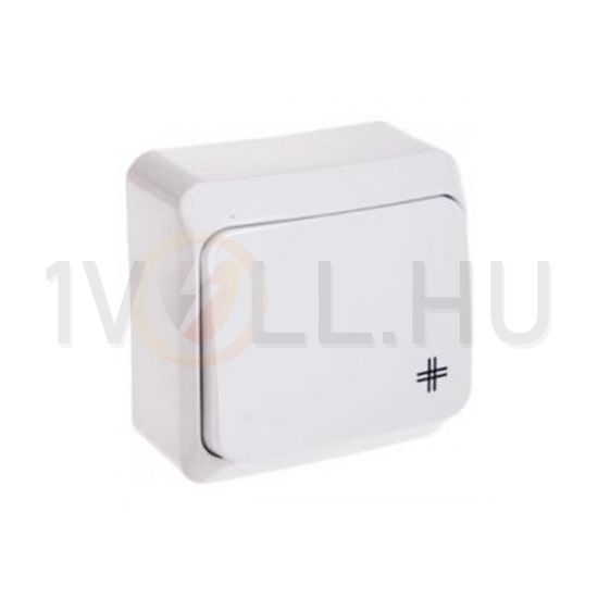 Prima 107 keresztkapcsoló betét komplett házban fehér falonkívüli IP20 1- Schneider - WDE001070