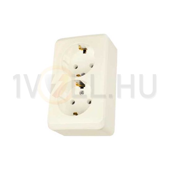 Prima 162/2 dugalj bézs IP20 falonkívüli Schneider - WDE001148