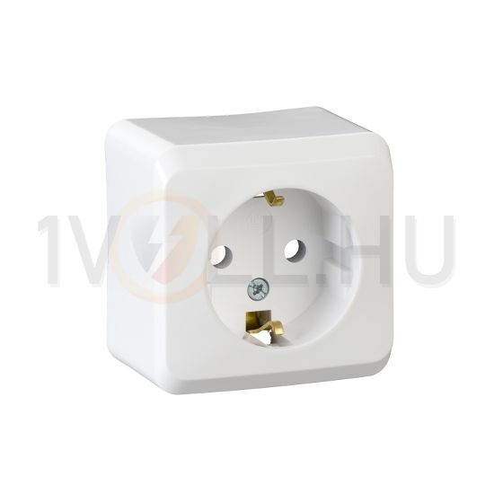 Prima 162 dugalj földelt fehér IP20 falonkívüli Schneider - WDE001080