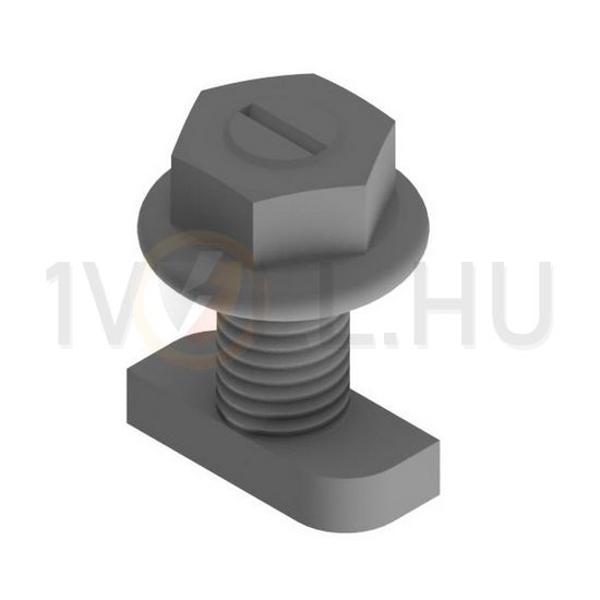 Profiloleszorító csavar napelemhez T-fejű M10x25mm A2 anya A4-nemesacél TopFix 200 IBC SOLAR - 6700300032