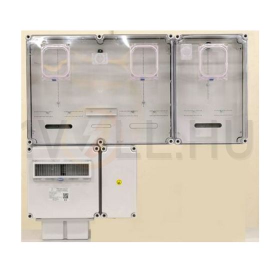 1/3F mérőszekrény 1xM63.80A+1xV32+1xH63.80A földkábeles 2 3M PVT 7590 Á-V-H Fm-K-U Csatári Plast - CSP24.E128