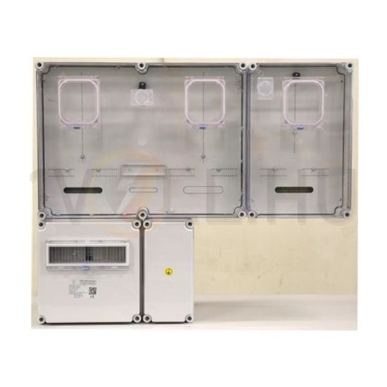 1/3F mérőszekrény 1xM63.80A+1xV32+1xH63.80A szabadvezetékes 2 PVT 7590 Á-V-H Fm-SZ-U Csatári Plast - CSP24.E127