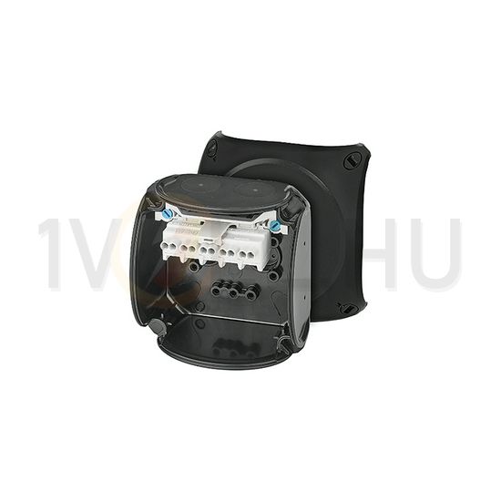 Rb kötődoboz 13,5A/690V 5x2x2,5mm2-kapocs UV-álló 93mm x 93mm x 62mm IP66 KX 0202 C Hensel - KX0202C