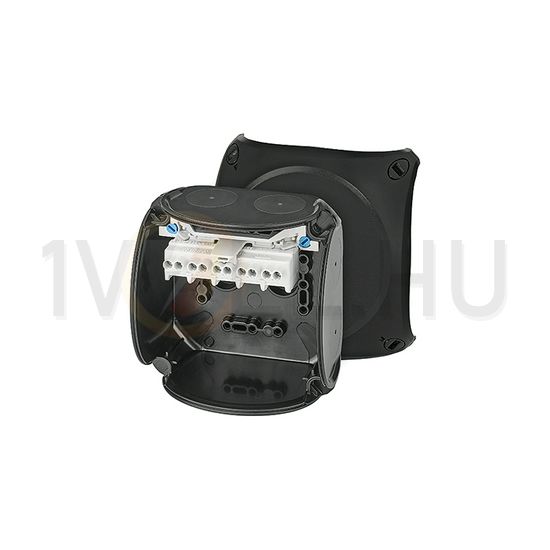 Rb kötődoboz 18,4A/690V 5x2x4mm2-kapocs UV-álló 104mm x 104mm x 70mm IP66 KX 0404 C Hensel - KX0404C