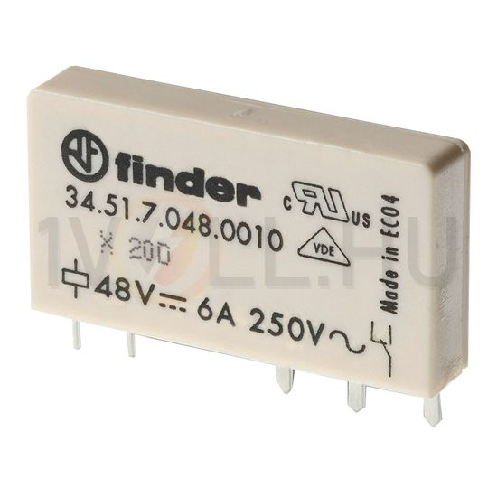 Relé keskeny NYÁK/dugasz 6A 1-v 24VDC monostabil IP20 34.51.7.024.0010 FINDER - 345170240010
