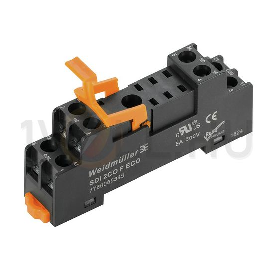 Reléfoglalat DRI-hez csavaros DIN (kalap)sín 35mm 8-tűs SDI 2CO F ECO Weidmüller - 7760056349