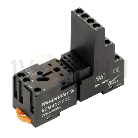 Reléfoglalat DRM-hez csavaros DIN (kalap)sín 35mm 14-tűs SCM 4CO ECO Weidmüller - 7760056264