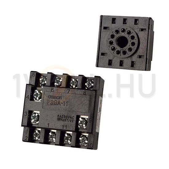 Reléfoglalat H3-/H5-/H7CX/E5CN/E5ZN-hez csavaros közvetlen 11-tűs P3GA-11 OMRON - 120939