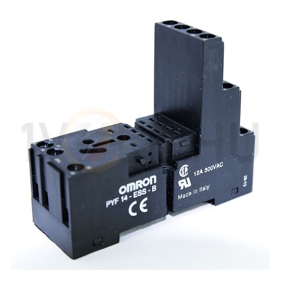 Reléfoglalat MY4/H3YN/G3F-hez csavaros DIN (kalap)sín 35mm 14-tűs PYF14-ESS-B OMRON - 371510