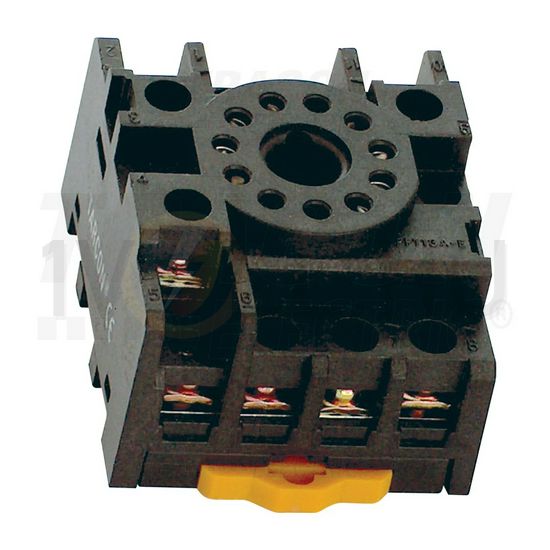 Reléfoglalat RM/RT11-hez csavaros DIN (kalap)sín 35mm 11-tűs TRACON - PF11-3A