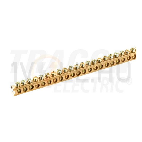 Réz (Cu) sorkapocssín N/PE 101x25mm2-csatl 63A 12mm x 8mm x 1000mm TRACON - TNFS25