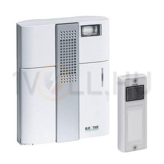 RF dallamcsengő szett 13dallam 8-12VAC v. 4x1,5VLR14/C 500m-hatótáv 86dB MISTRAL 300M GROTHE - 43300