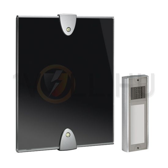 RF dallamcsengő szett 16dallam vaku 12kép 8-12VACDC/4xLR14 500m-hatótáv 83dB MISTRAL 600 GROTHE - 43400