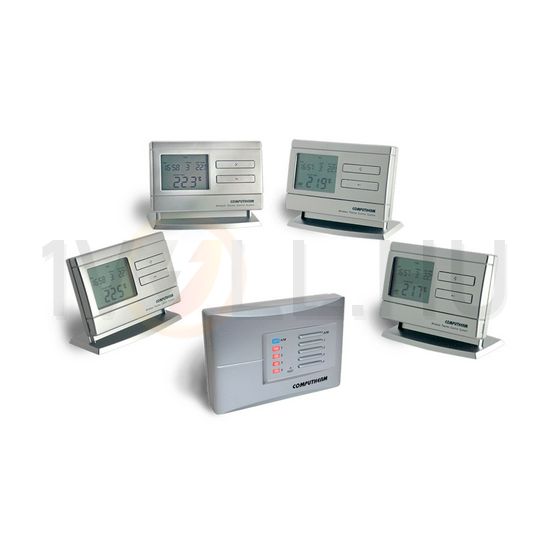 RF szobatermosztát programozható LCD (2xAA1,5V-elemes) +vevő digitális 5-40°C 6A 230V QUANTRAX - Q8RF