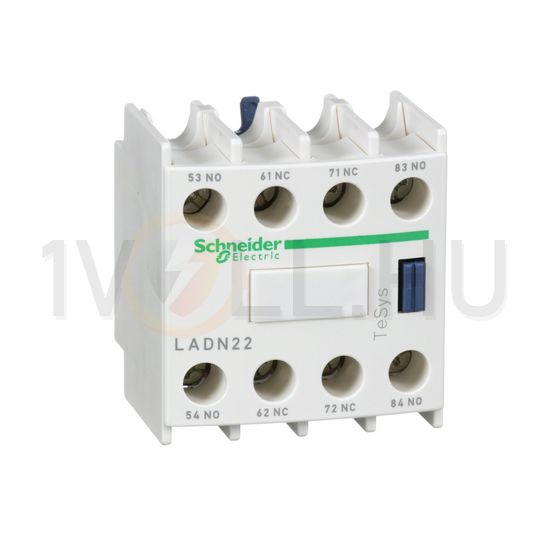 Segédérintkező blokk D-hez előlapra rádugható 2-z 2-ny 10A/AC15/230V TeSys LAD-N Schneider - LADN22
