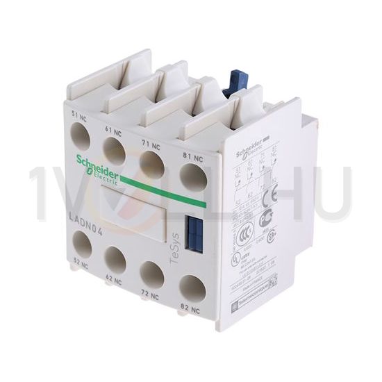 Segédérintkező blokk D-hez előlapra rádugható 4-ny 10A/AC15/230V csavaros TeSys LAD-N Schneider - LADN04