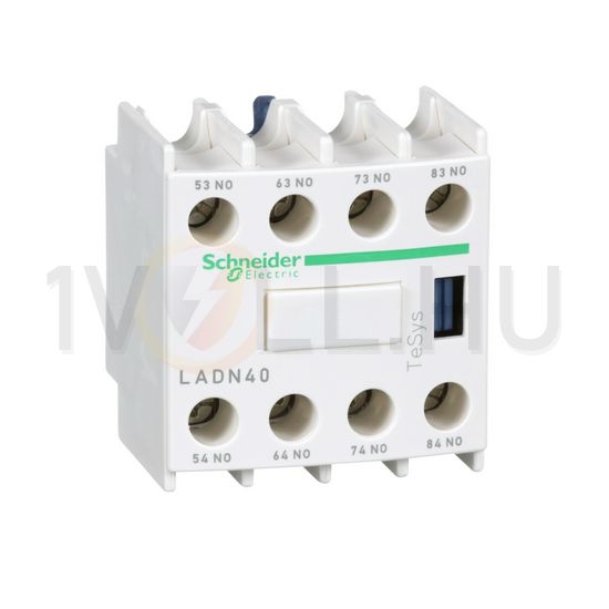 Segédérintkező blokk D-hez előlapra rádugható 4-z 10A/AC15/230V csavaros TeSys LAD-N Schneider - LADN40