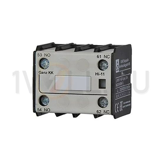 Segédérintkező blokk DIL-K4...11-hez 2v 1z 1ny 6A/AC15/230V rádugható csavaros HI-11 Ganz KK - 202-4525-006