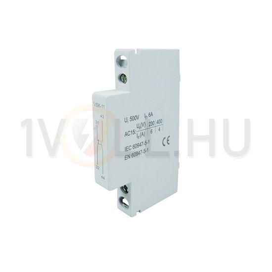 Segédérintkező blokk VS sorolható kontaktorhoz oldalra 1-z 1-ny csavaros Elko EP - 209970700031