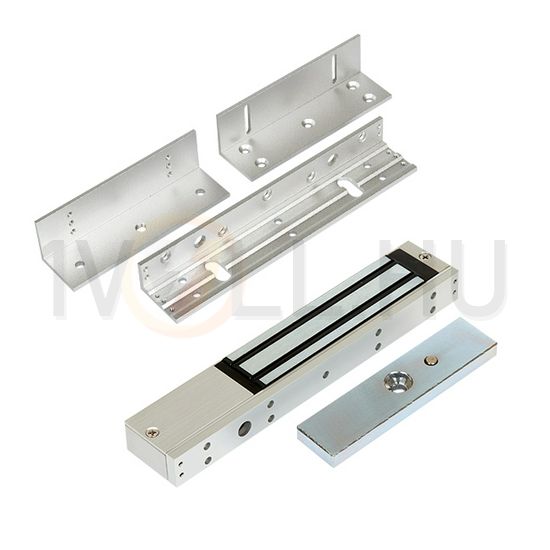 Síkmágnes Z-L konzol-szettel 12/24VDC 1800N-hatóerő szögletes falonkívüli alumínium OVERGATE - KIT-ZOA-180