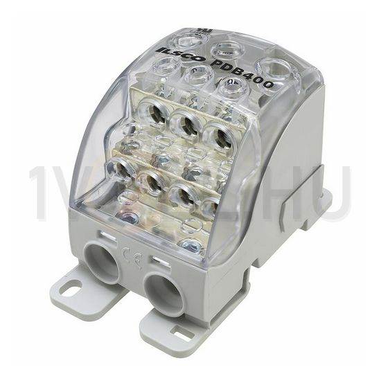 Sorkapocs elosztóblokk 250A sínrepattintható 1x120+2x35+3x25+4x16mm2  PDB400 (PVB250) LEIPOLD - 082080-0-3