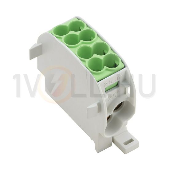 Sorkapocs elosztóblokk 2x25/2x16mm2 1-szint 152A zöld csavaros WPD 101 2X25/2X16 GN Weidmüller - 1560650000